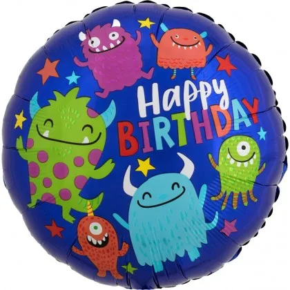18吋 怪獸生日派對(有兩面圖案)