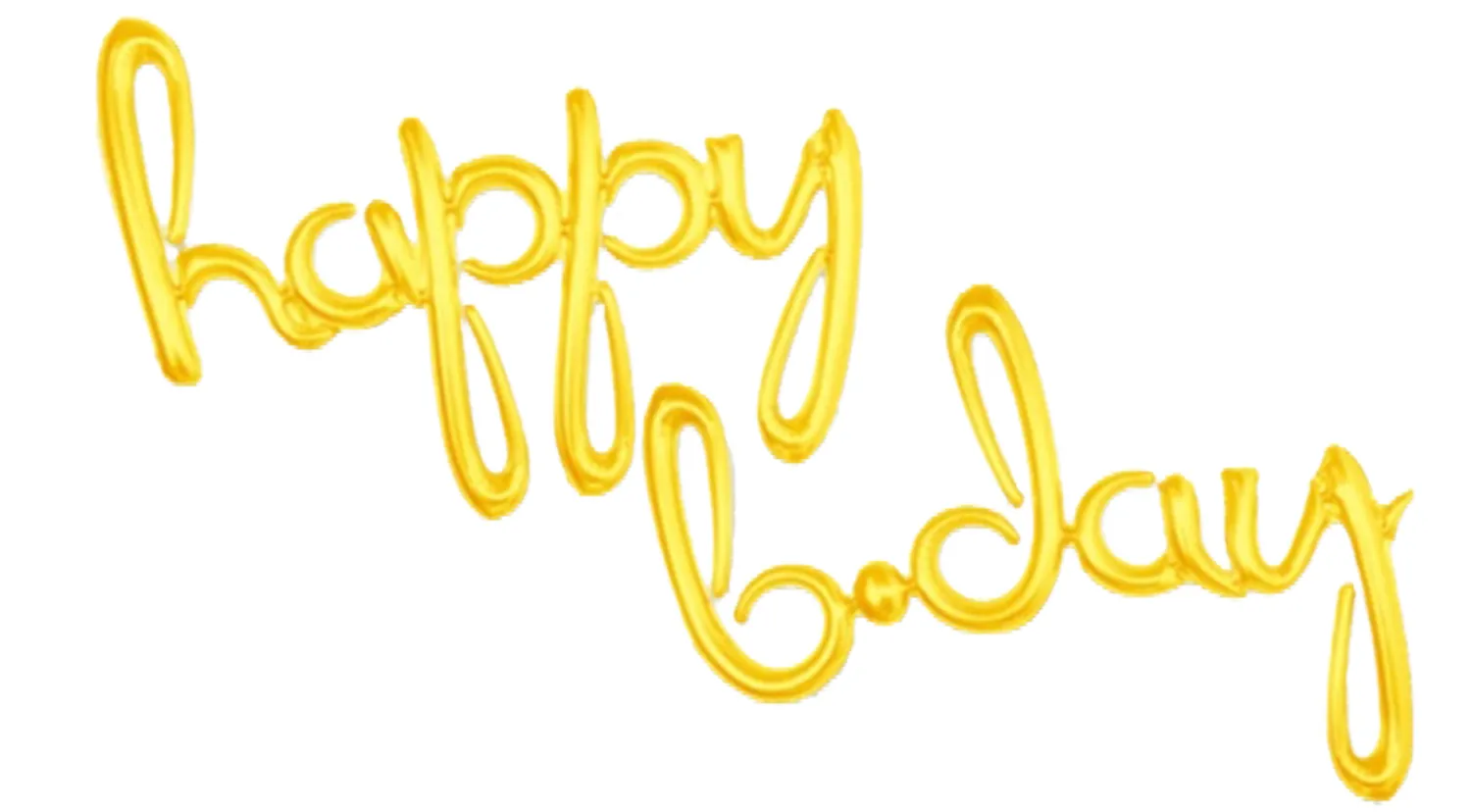 16吋 金色小寫連體happy.b-day字母氣球