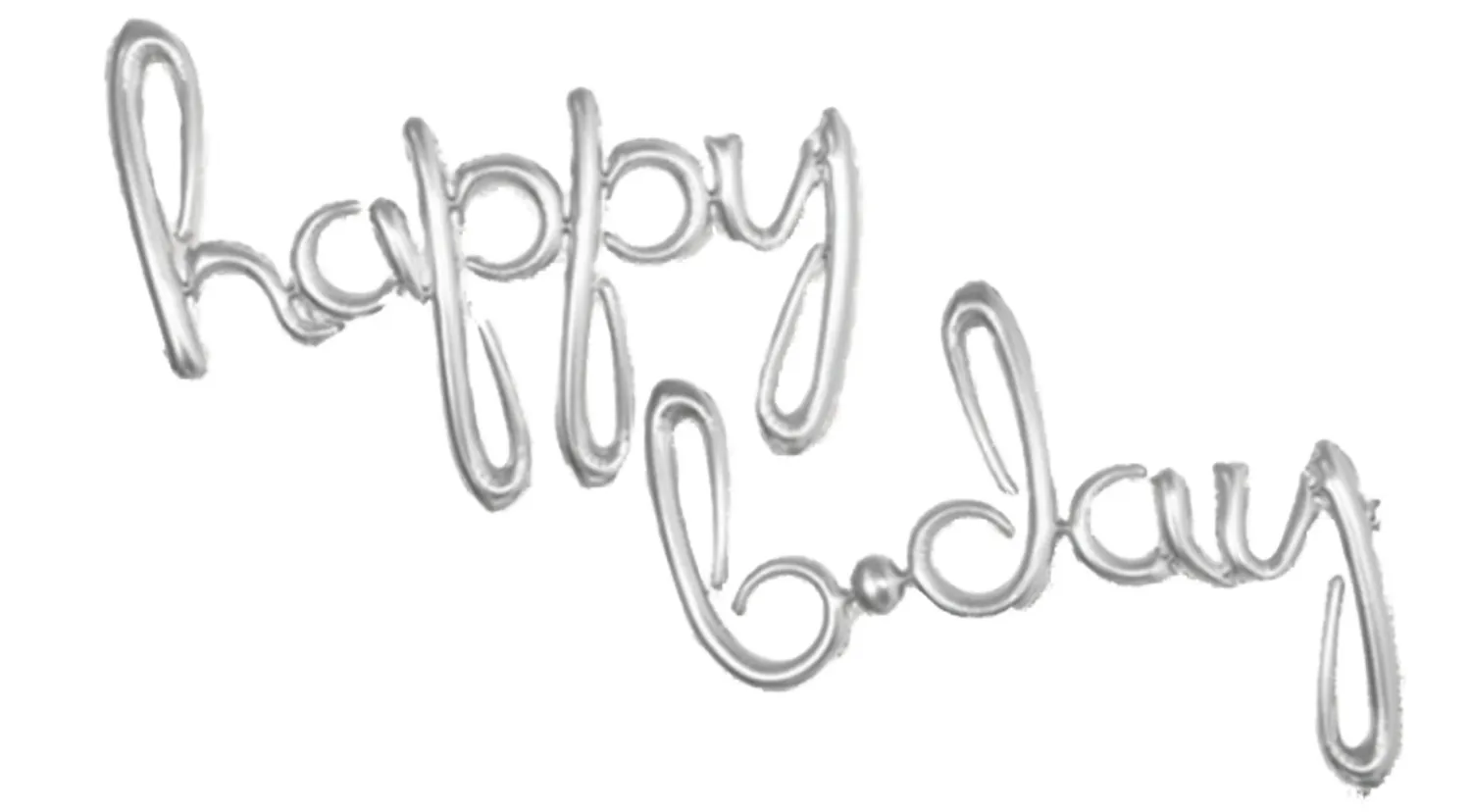 16吋 銀色小寫連體happy.b-day字母氣球