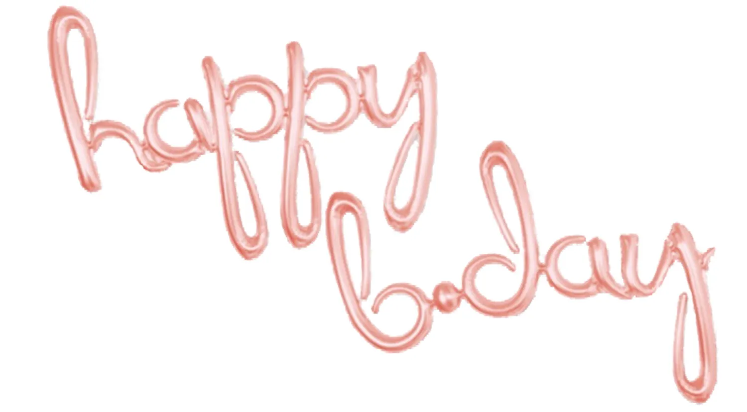 16吋 玫瑰金小寫連體happy.b-day字母氣球