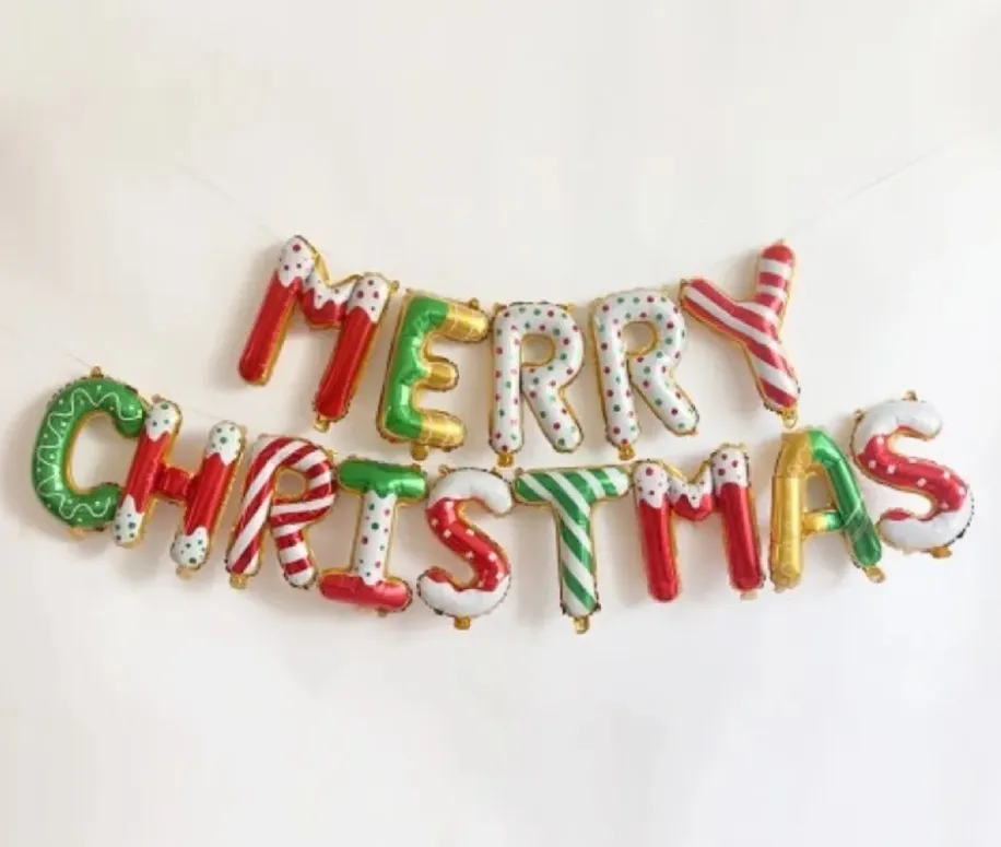 16吋聖誕快樂字母氣球