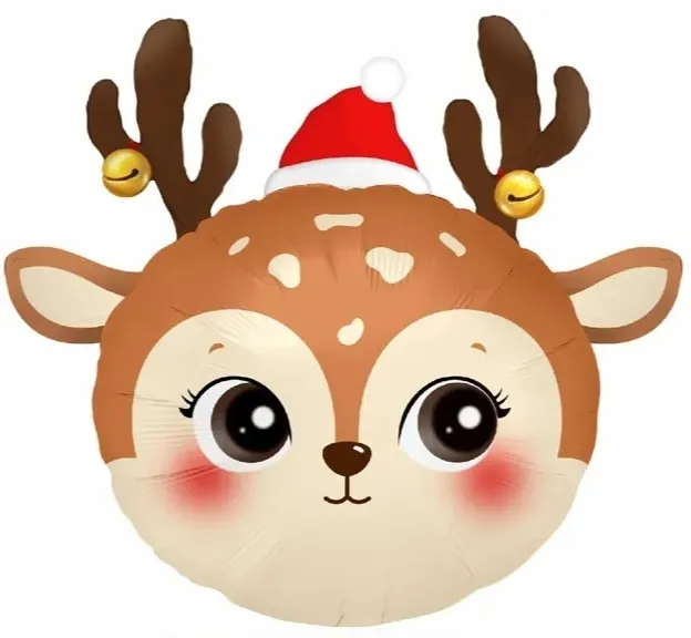 聖誕帽麋鹿頭