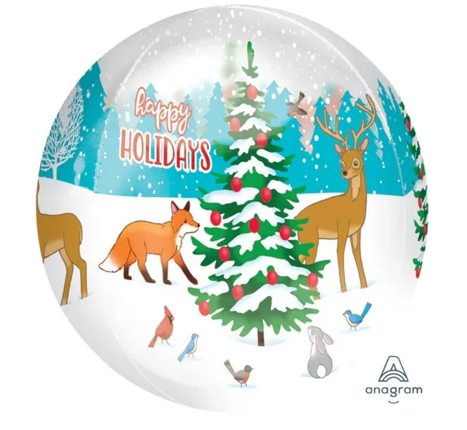 18吋立體圓球 雪地聖誕節