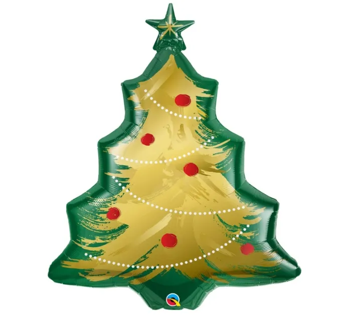 拉絲金箔氣球聖誕樹