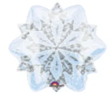 18吋 雷射銀白雪花