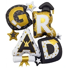 霧面畢業GRAD字母