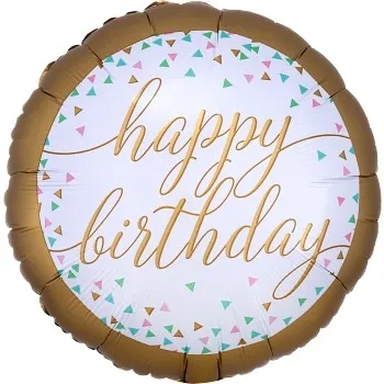  18吋 歡樂彩帶的生日祝福
