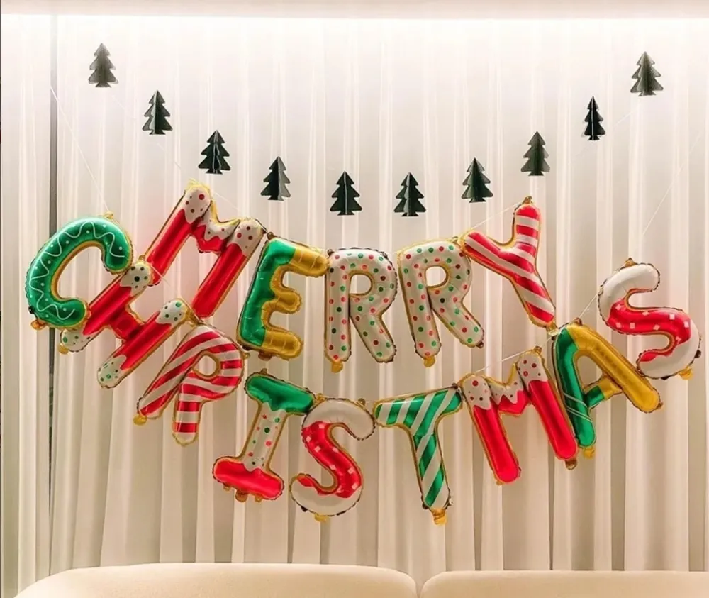 16吋聖誕快樂字母氣球
