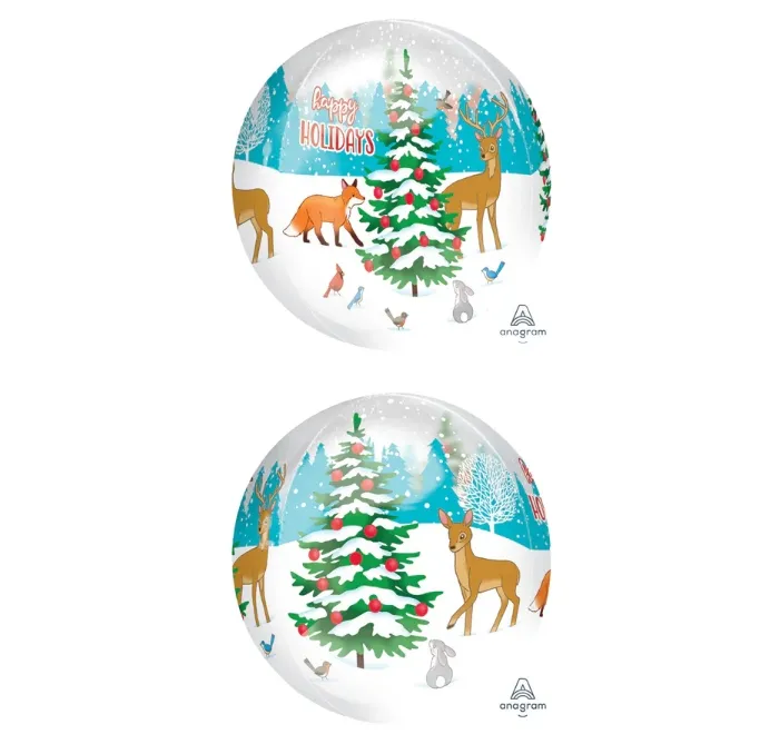 18吋立體圓球 雪地聖誕節