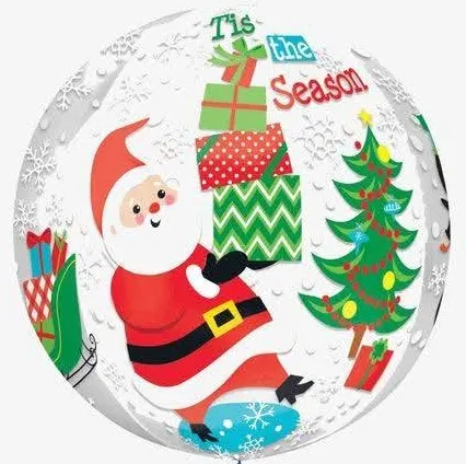 18吋立體圓球 聖誕快樂（四種圖案）