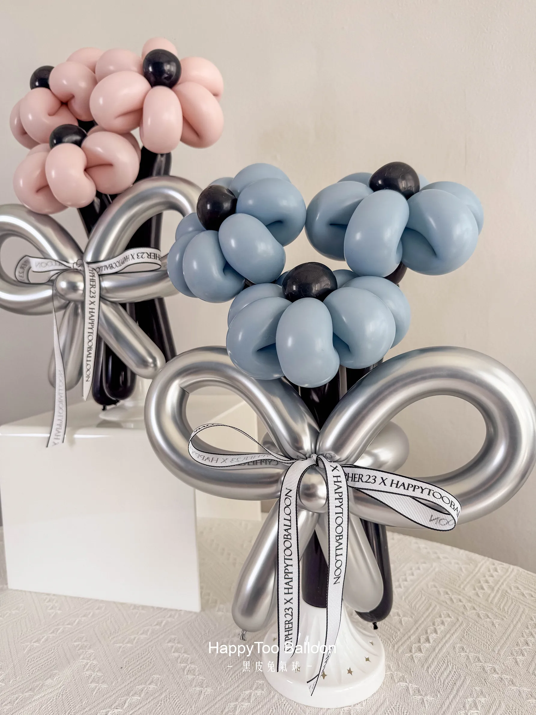 Misty Bloom Balloon Bouquet 霧光星緞氣球花束系列