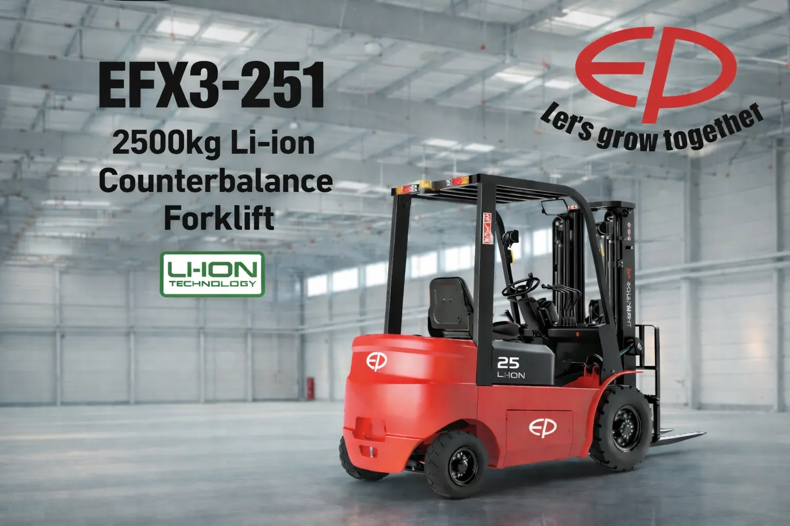 2.5噸  電動平衡重式堆高機  