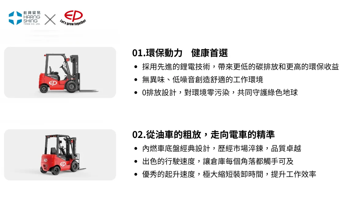 2.5噸電動平衡重式堆高機