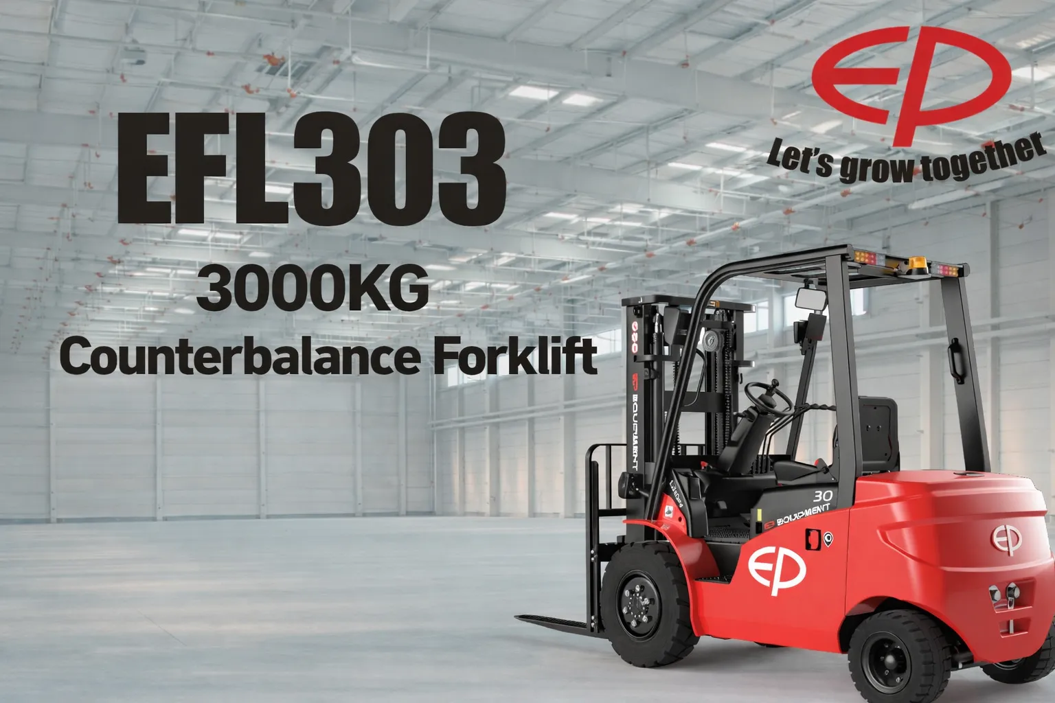 3噸電動平衡重式堆高機