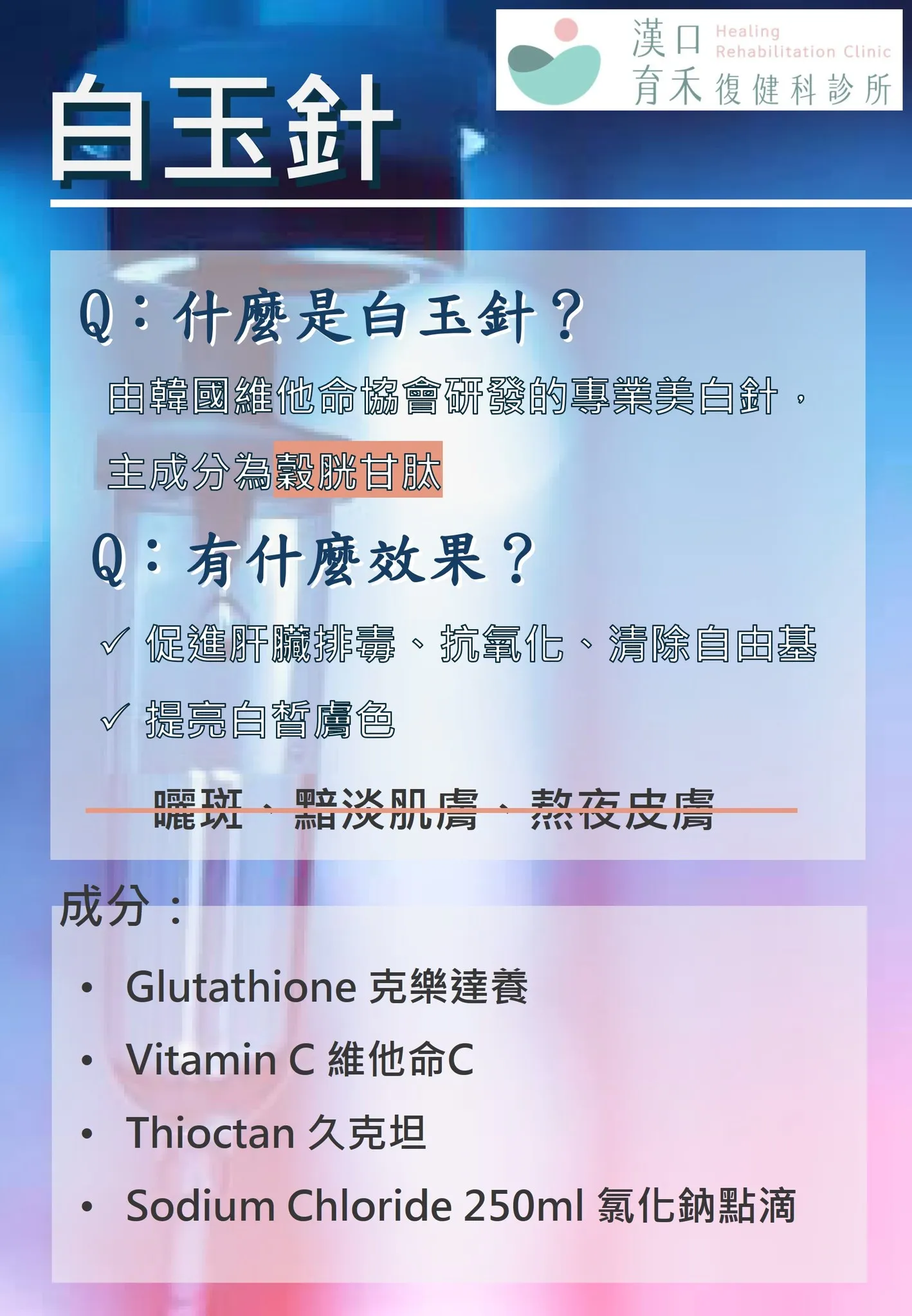 令人期待的靜脈營養服務上線啦!!! /台中復健科診所/台中復健科診所推薦