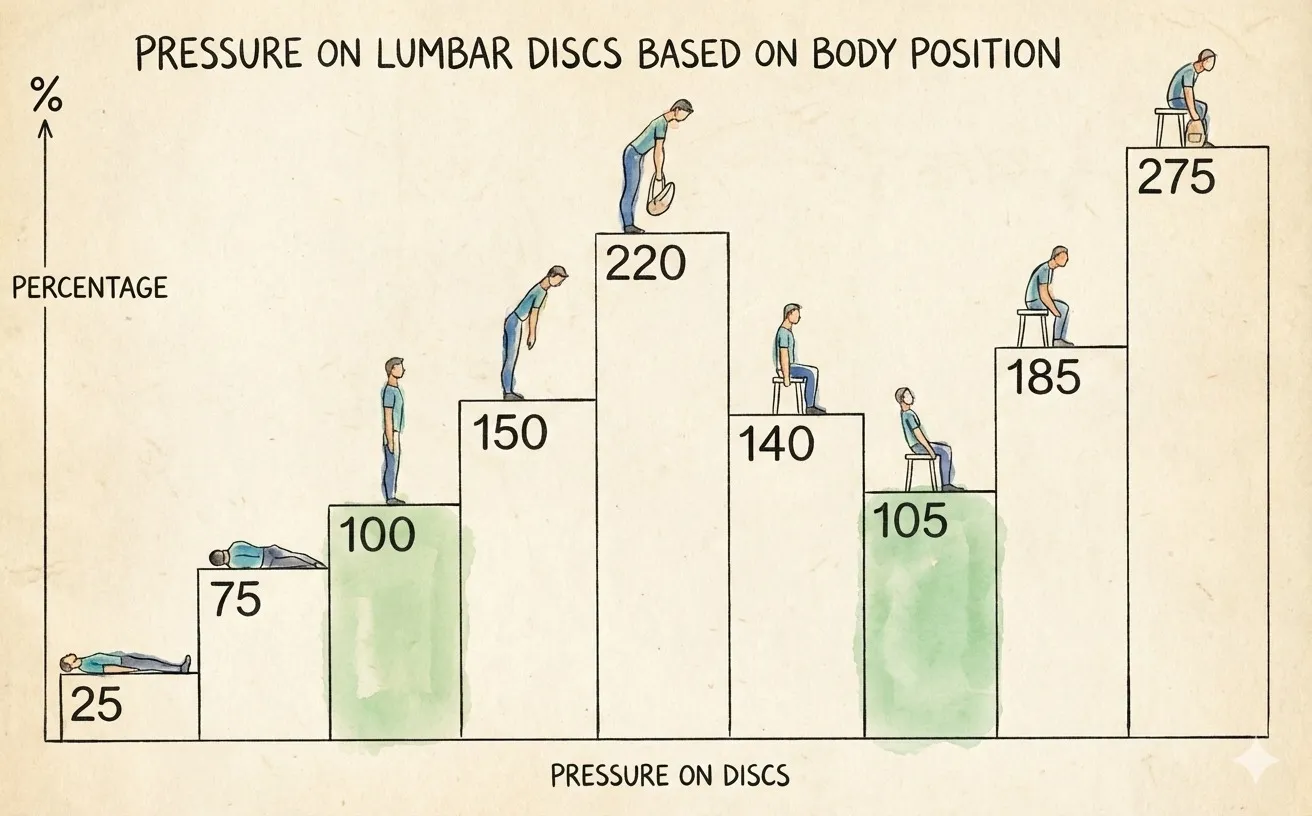 從一張圖，看懂腰椎每日承受的真實壓力