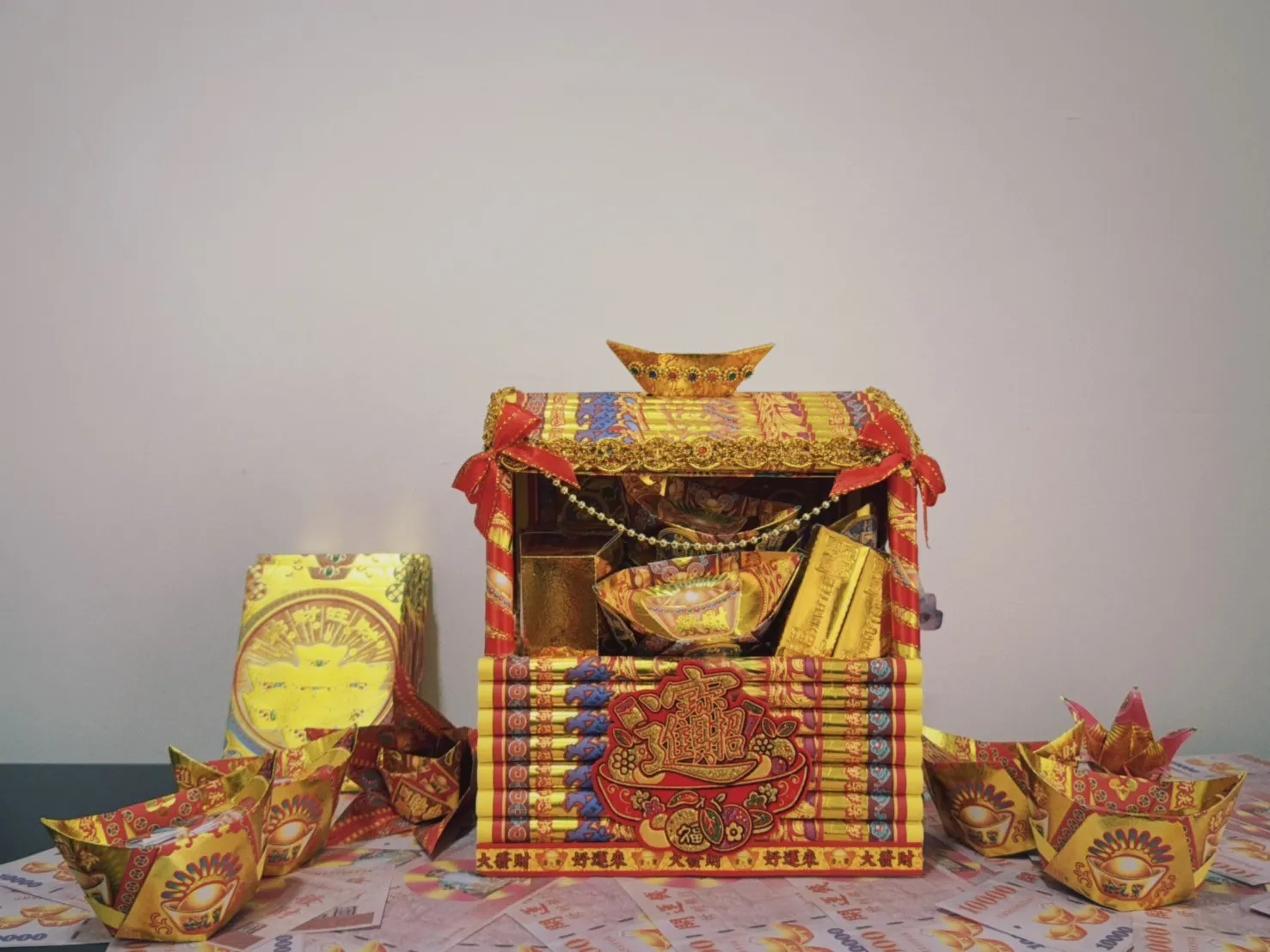 高級立體提籃金紙｜財庫滿載款