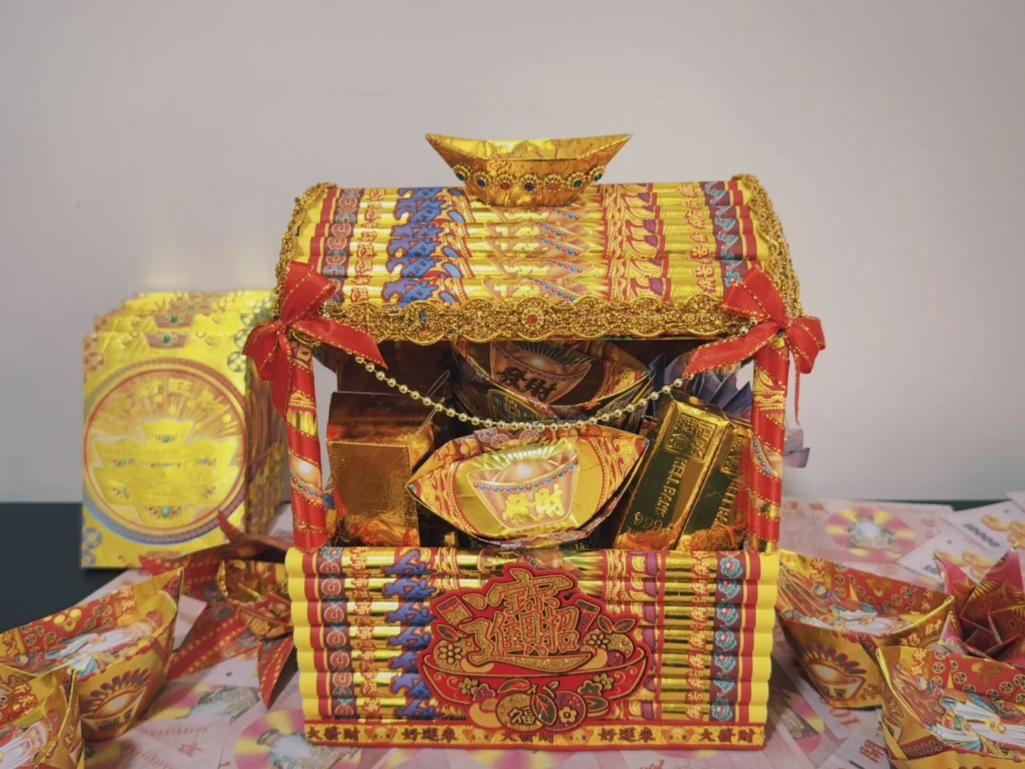 高級立體提籃金紙｜財庫滿載款