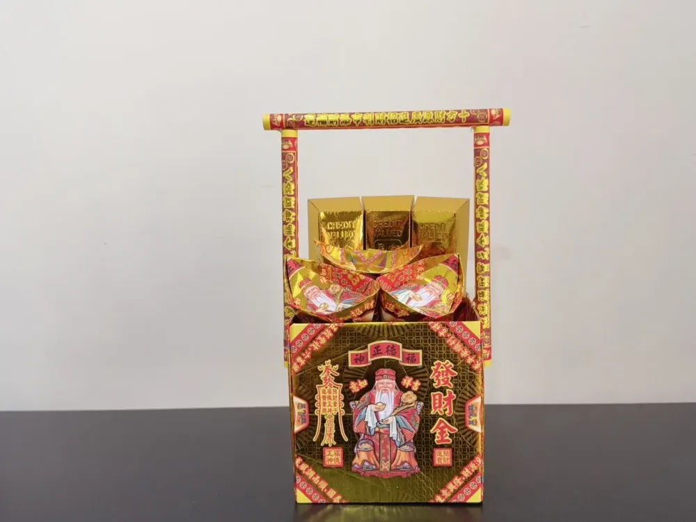 立體提籃金紙｜財神祈