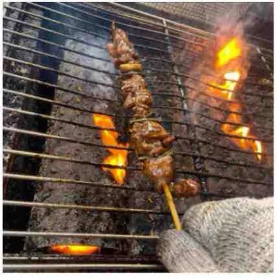 招牌雞腿蔥肉串