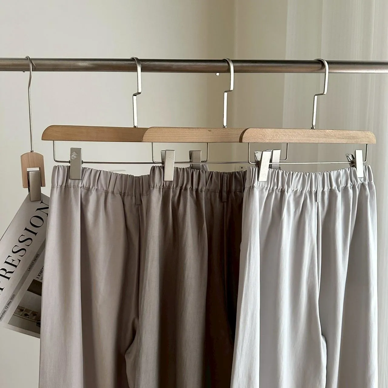 洗水棉麻打折西裝褲