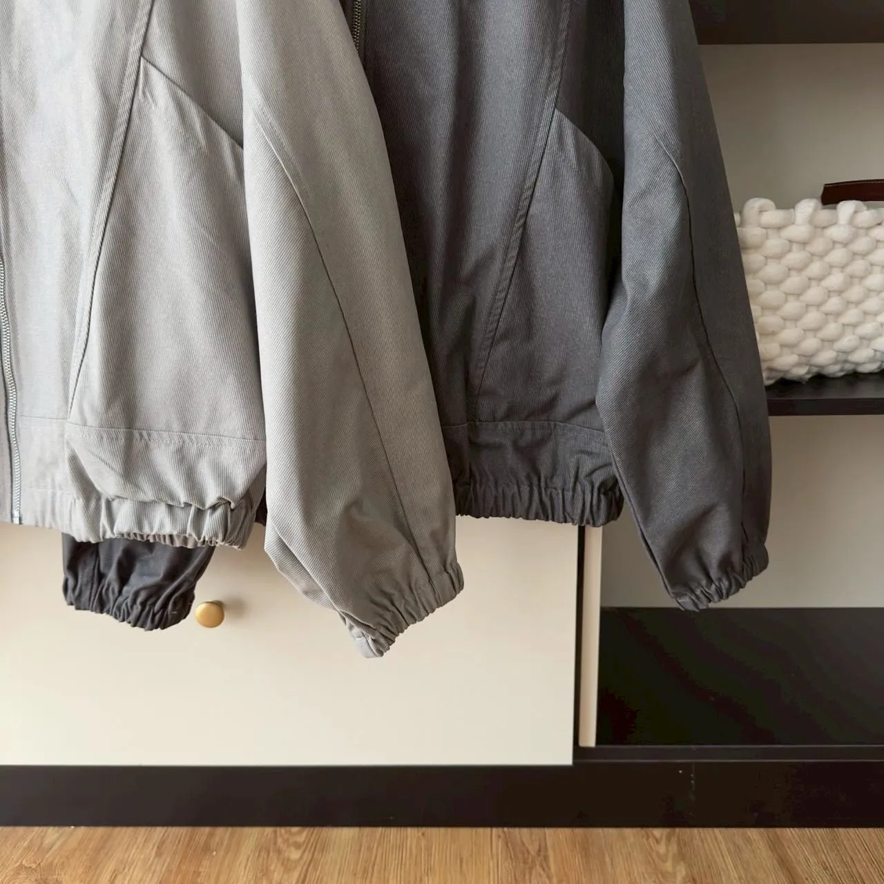 洗水牛仔拉鍊下縮外套