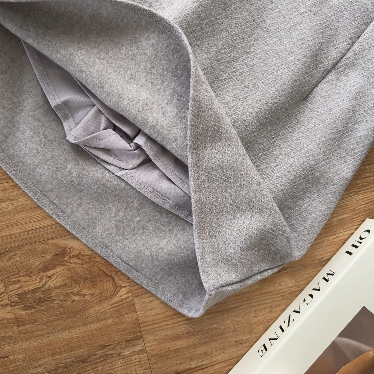 超顯瘦毛呢短褲裙