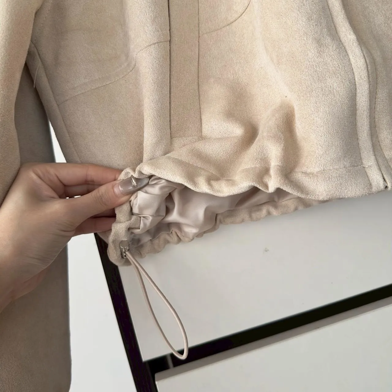 圓領麂皮絨外套