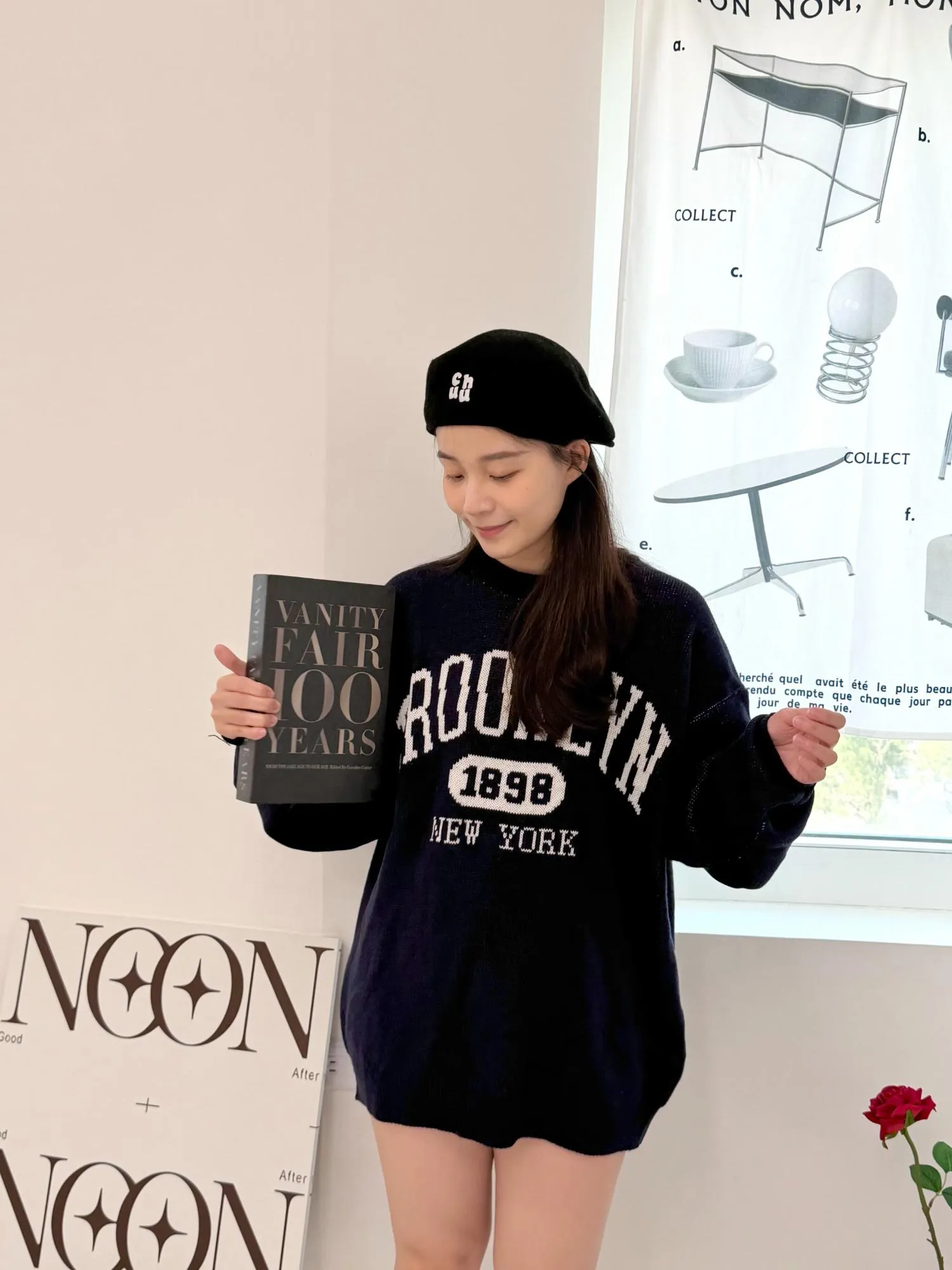 正韓布魯克林針織寬鬆衫