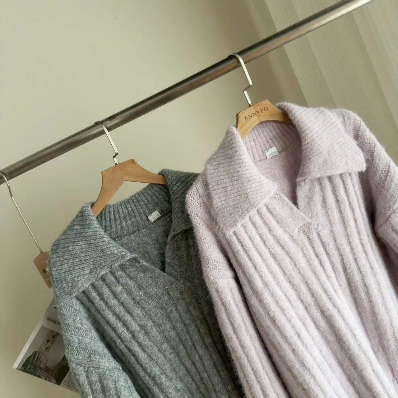 POLO領坑條毛衣➕短褲套裝