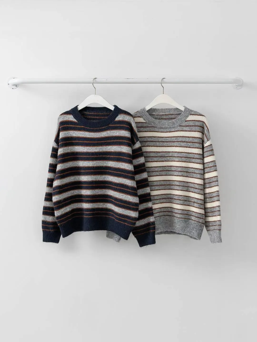 正韓條紋針織毛衣