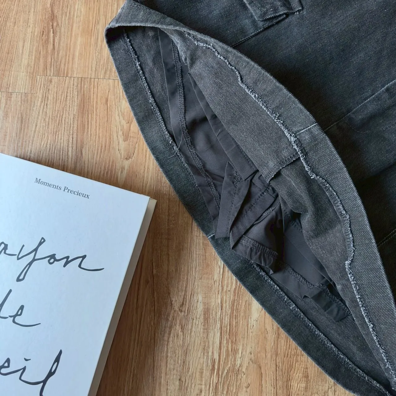 牛仔立體雙口袋短裙