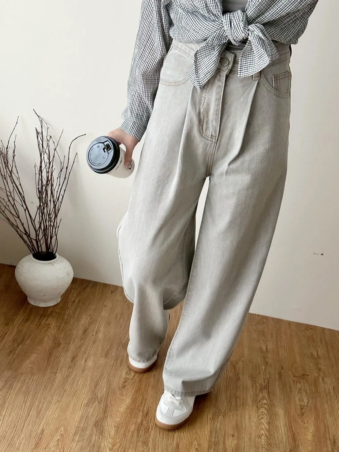 新牛仔面料前打折牛仔長褲