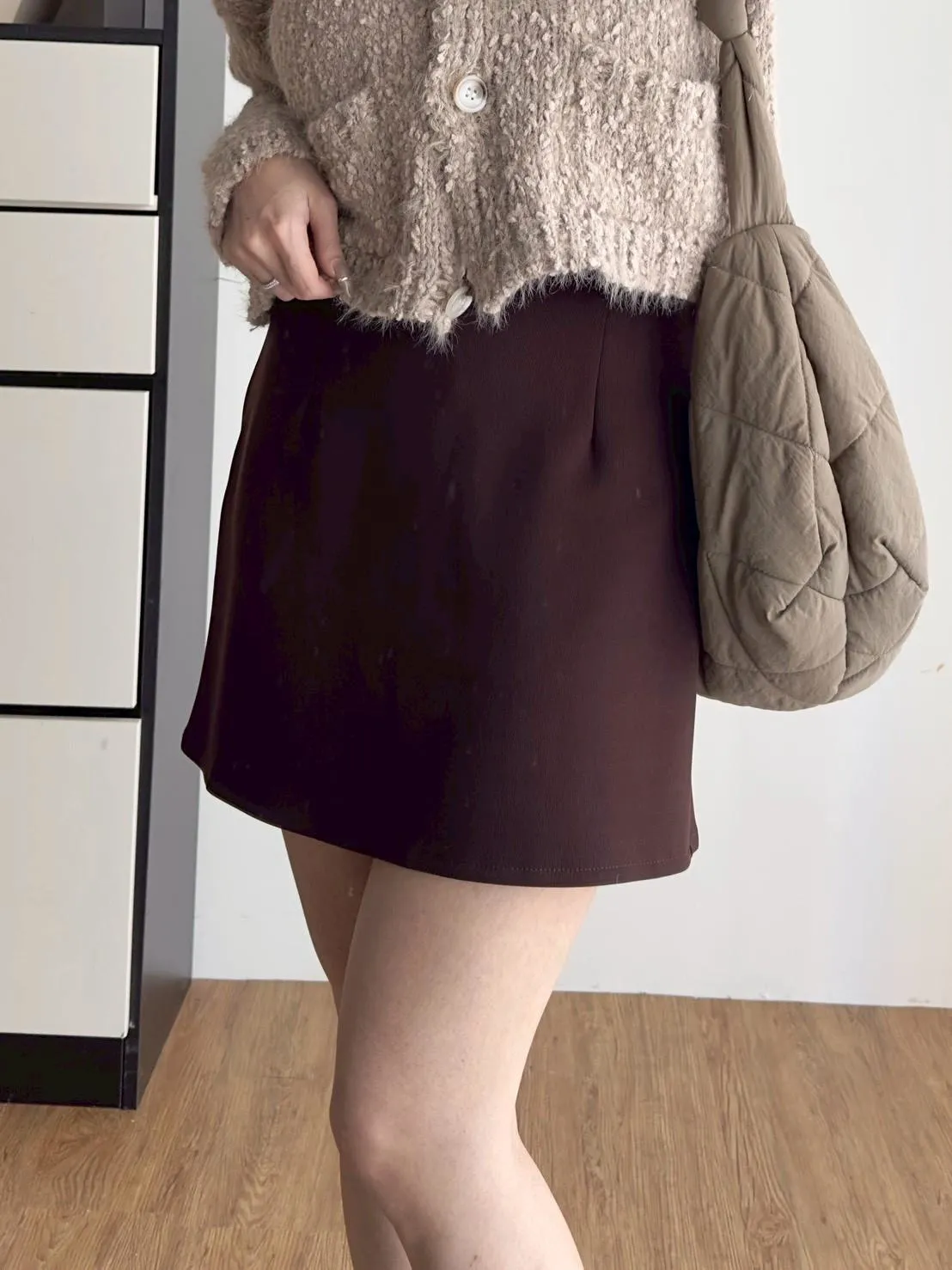 砂洗銅銨短裙