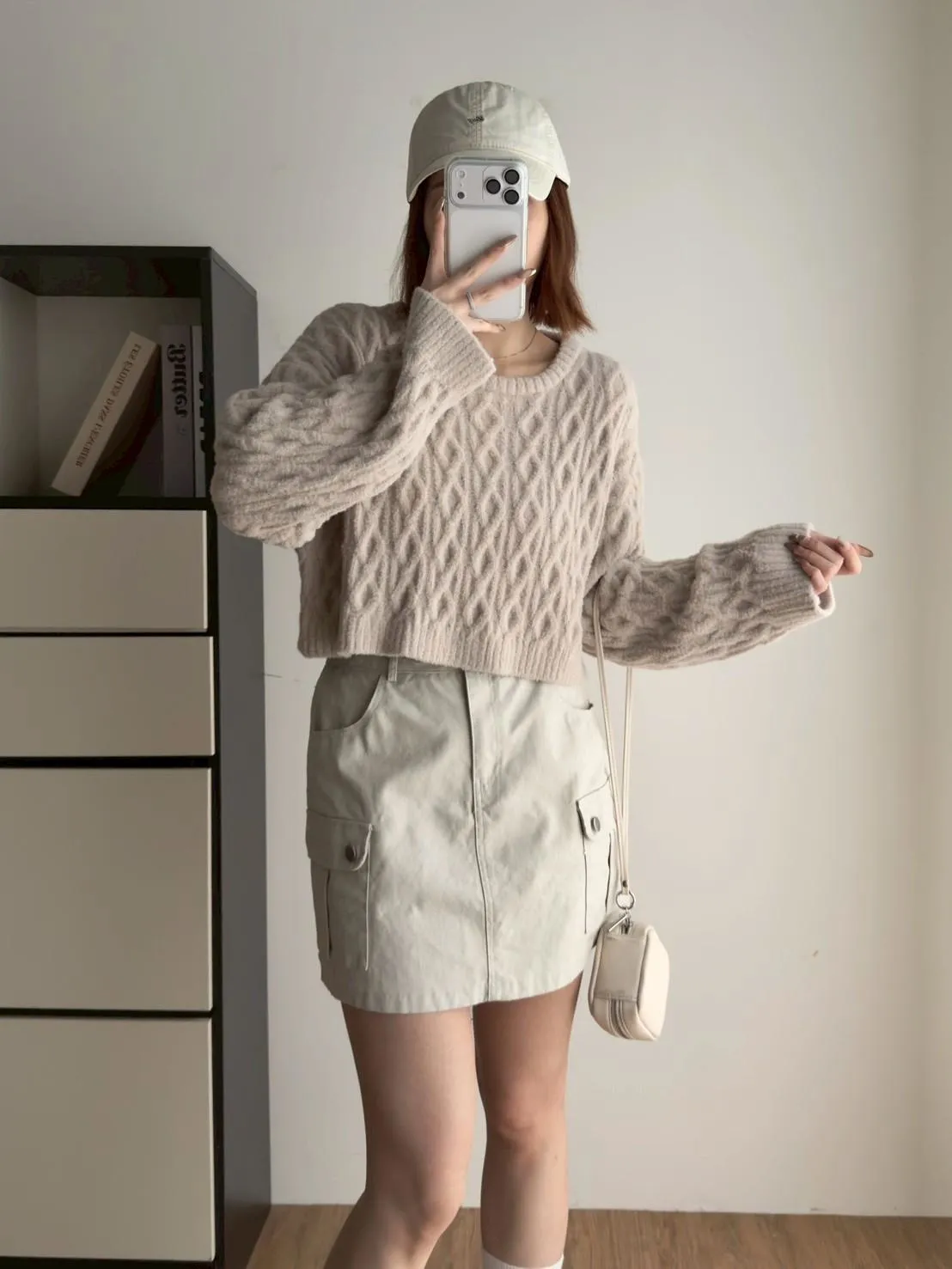 菱格奶糯糯毛衣