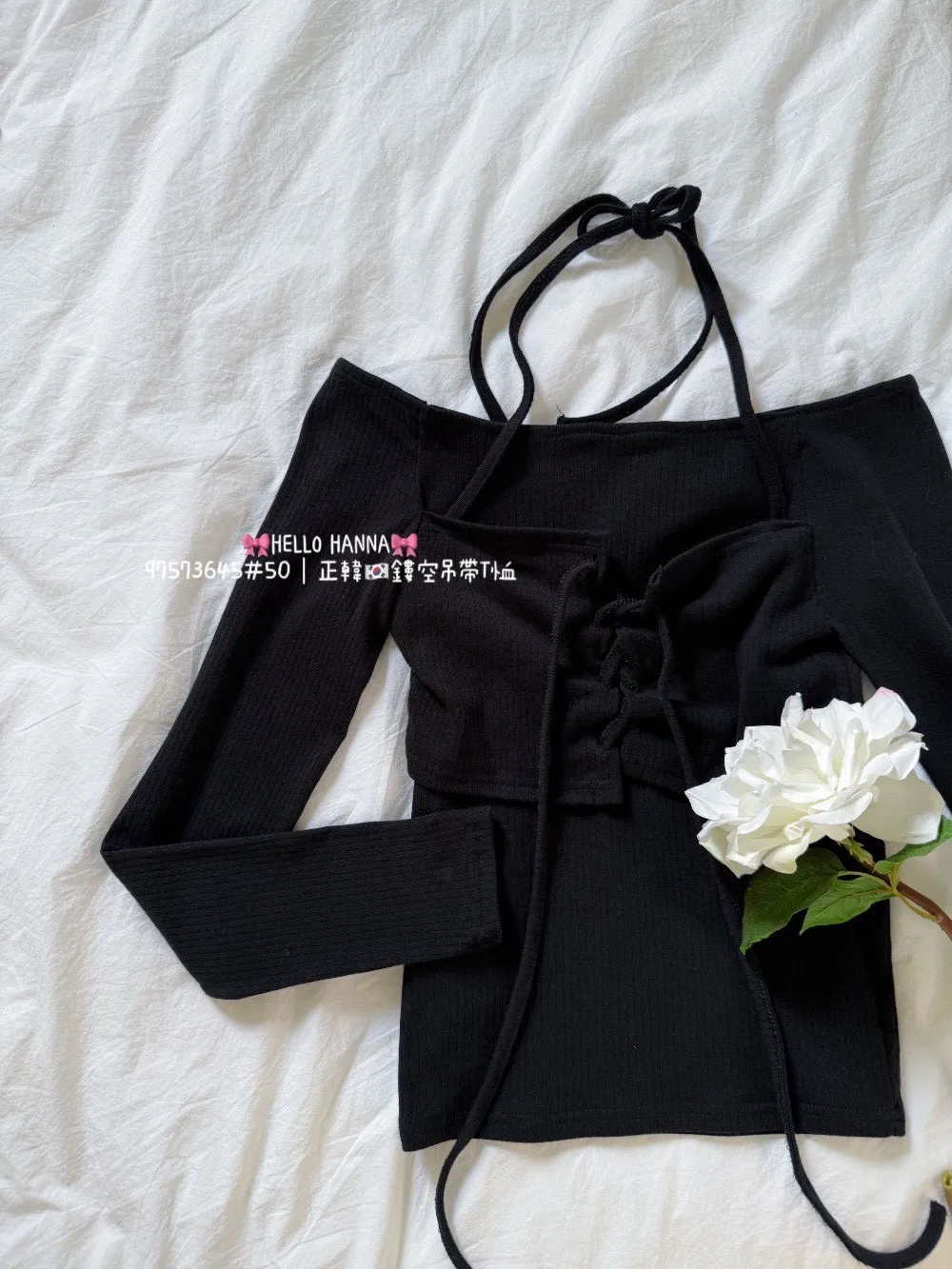 正韓鏤空吊帶Ｔ恤