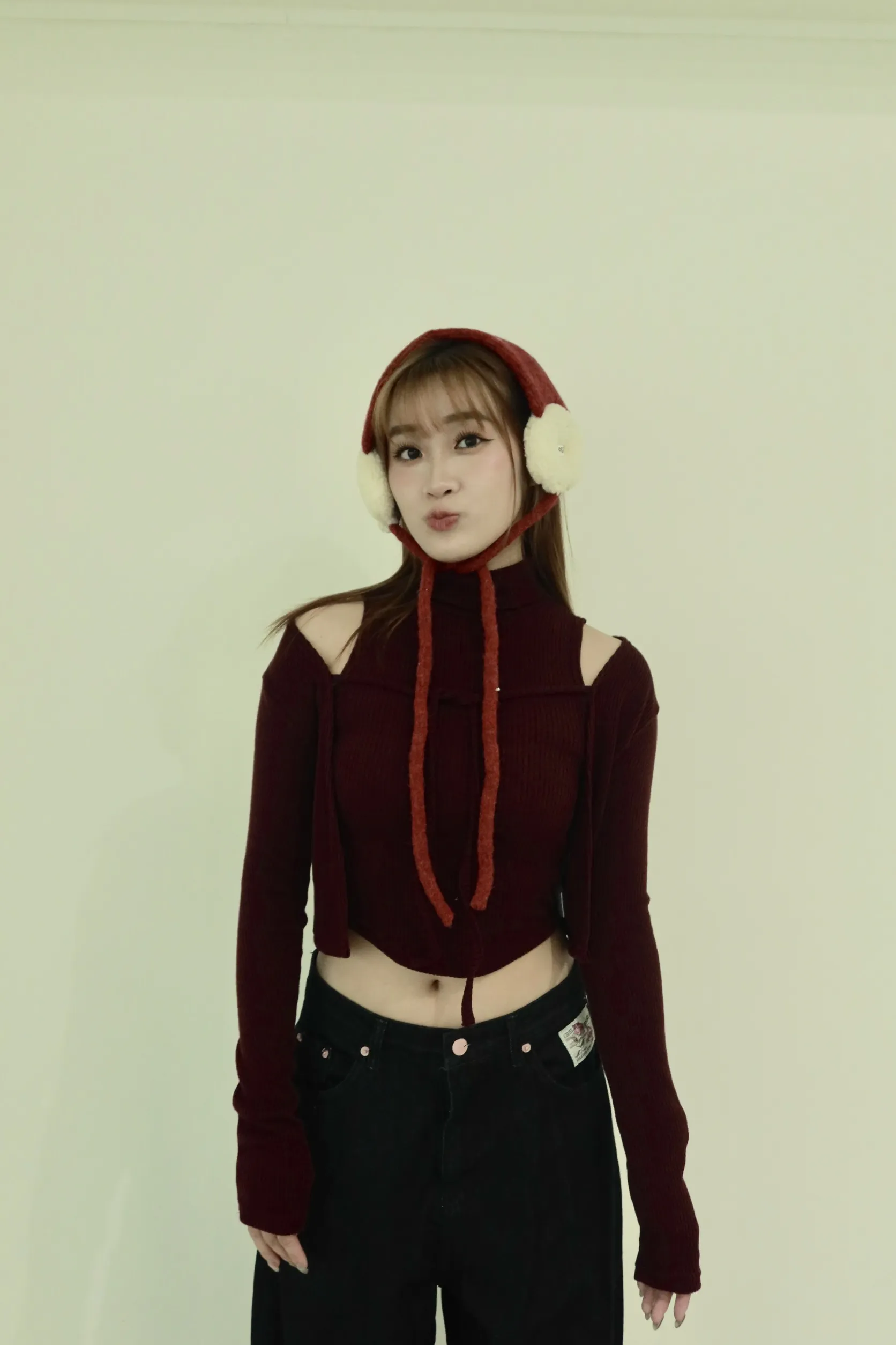 正韓高領開衫套裝