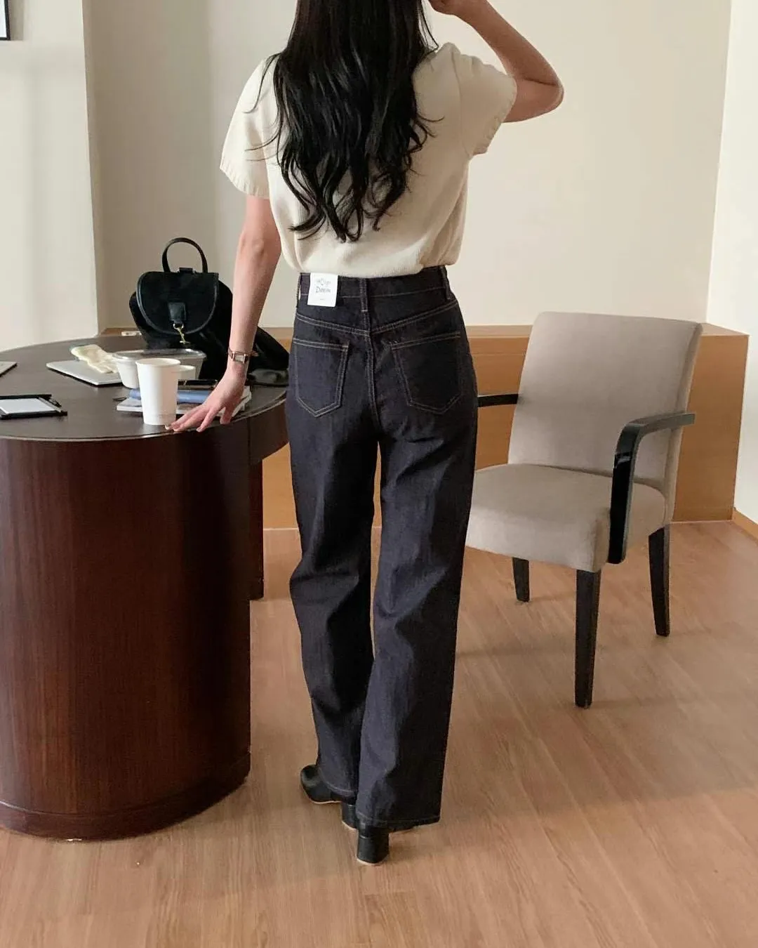 正韓-復古直筒造型牛仔褲 SALE大特價！