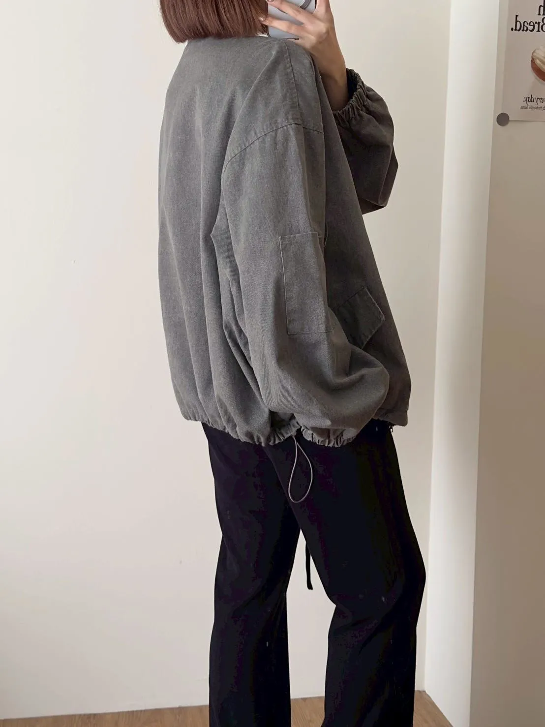 洗水斜紋棒球外套