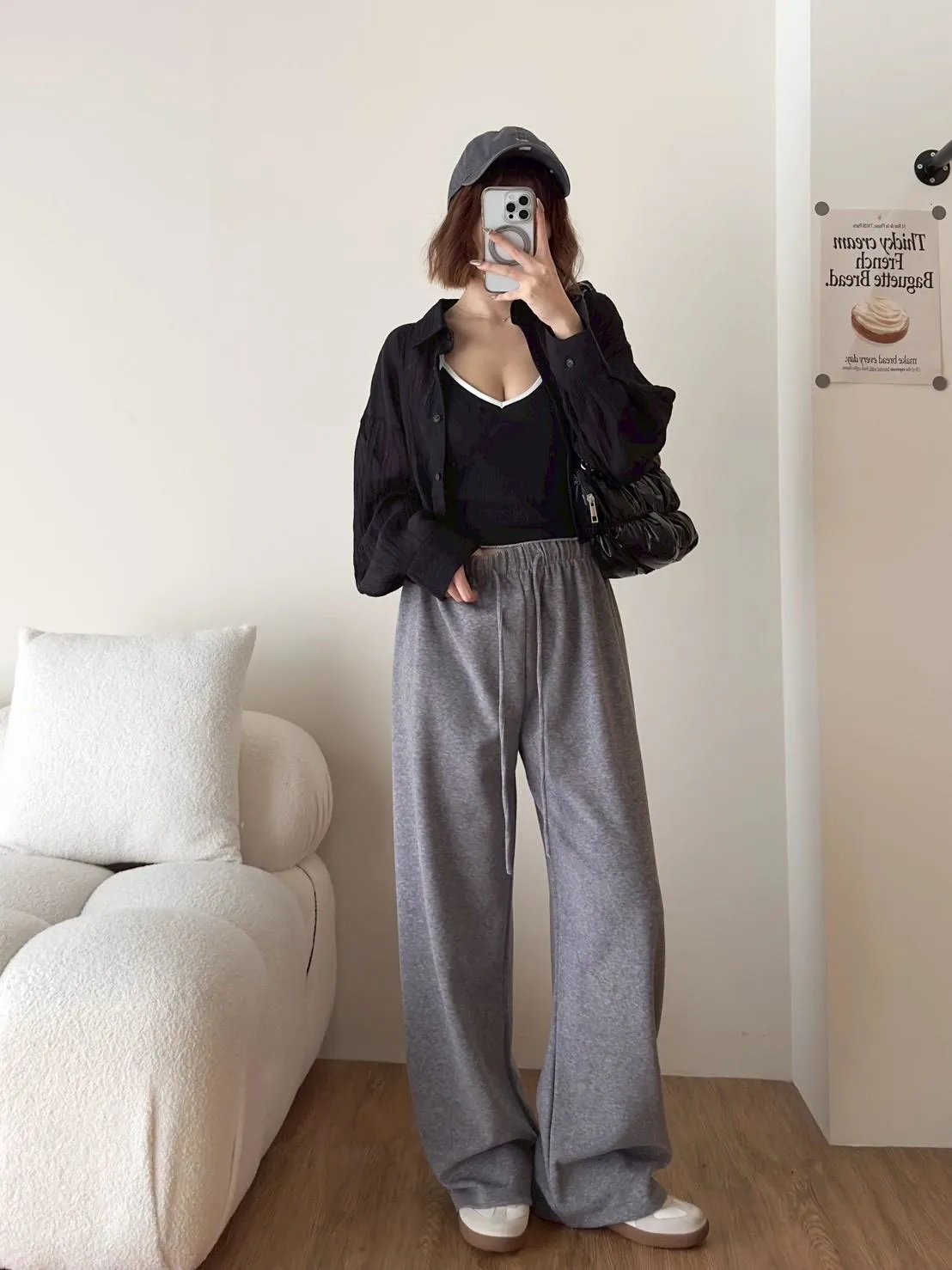 小香風撞色後交叉小可愛