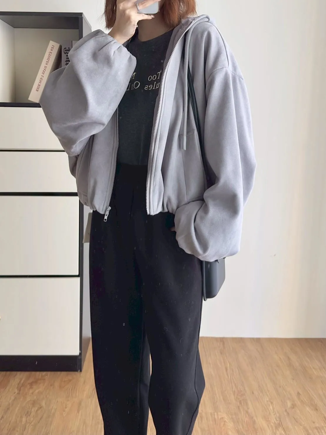 磨毛連帽拉鍊外套