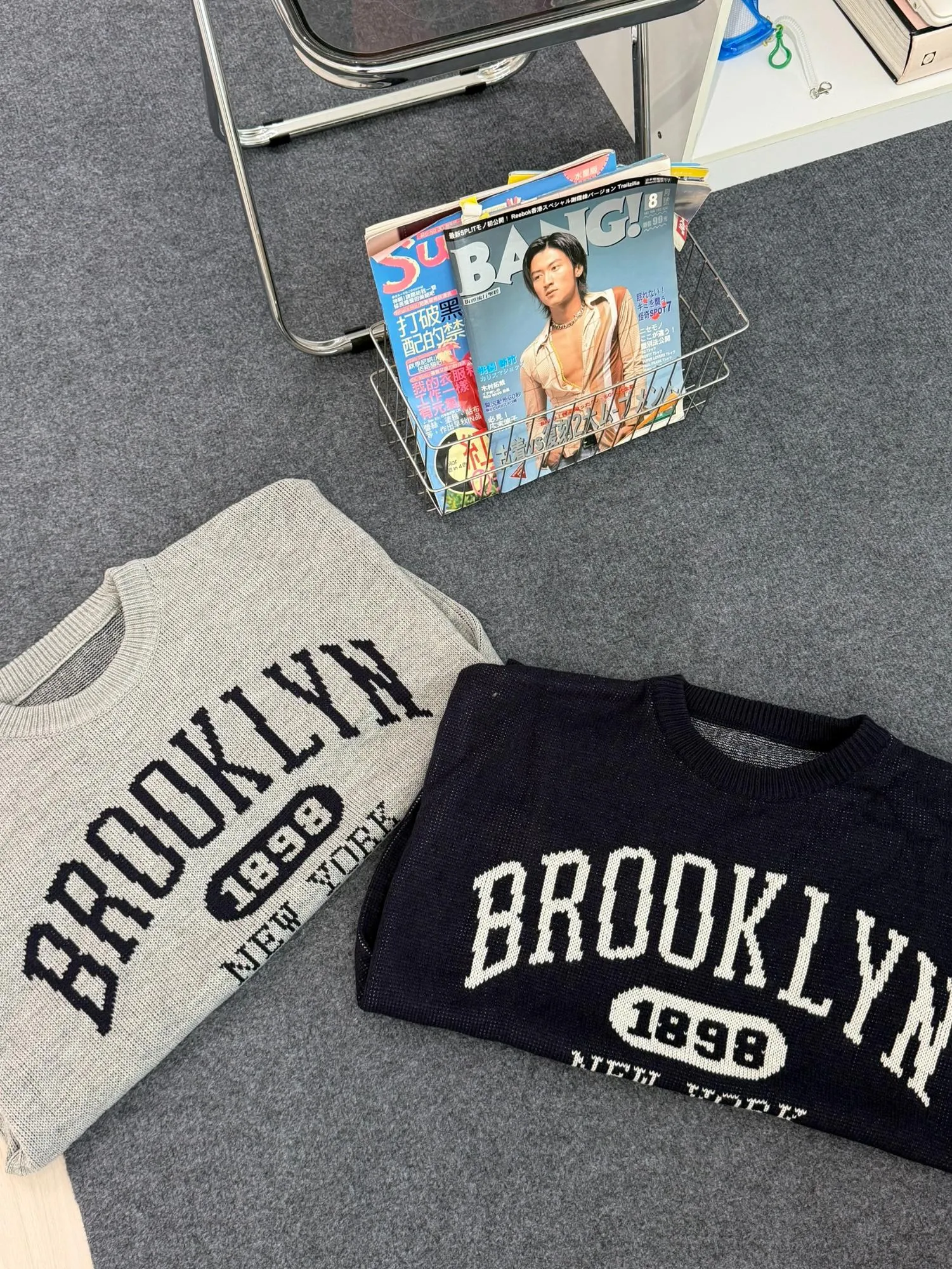 正韓布魯克林針織寬鬆衫