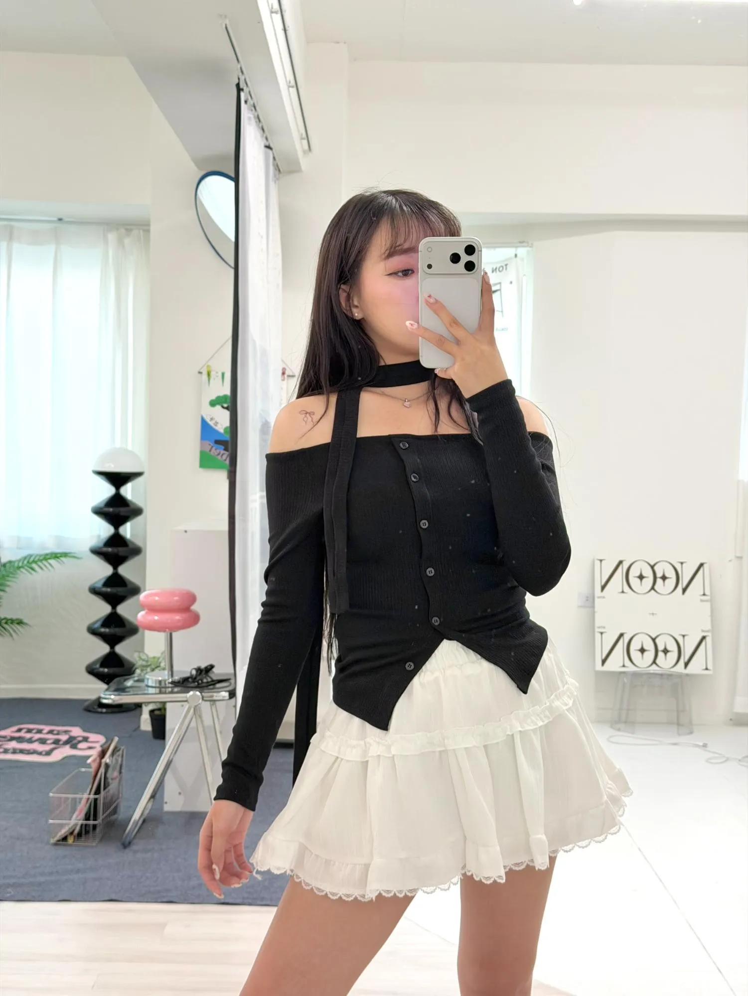 蕾絲顯瘦蛋糕裙