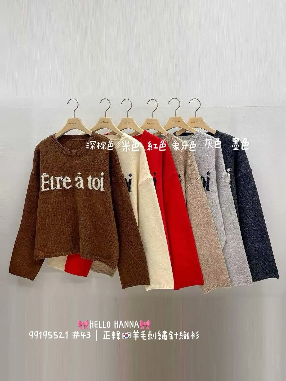 正韓羊毛刺繡針織衫