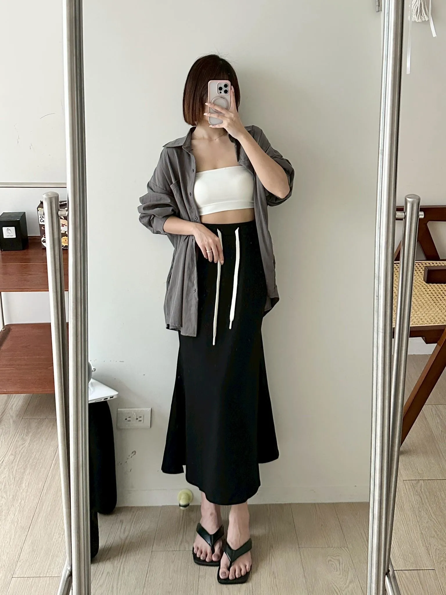 莫代爾棉魚尾長裙