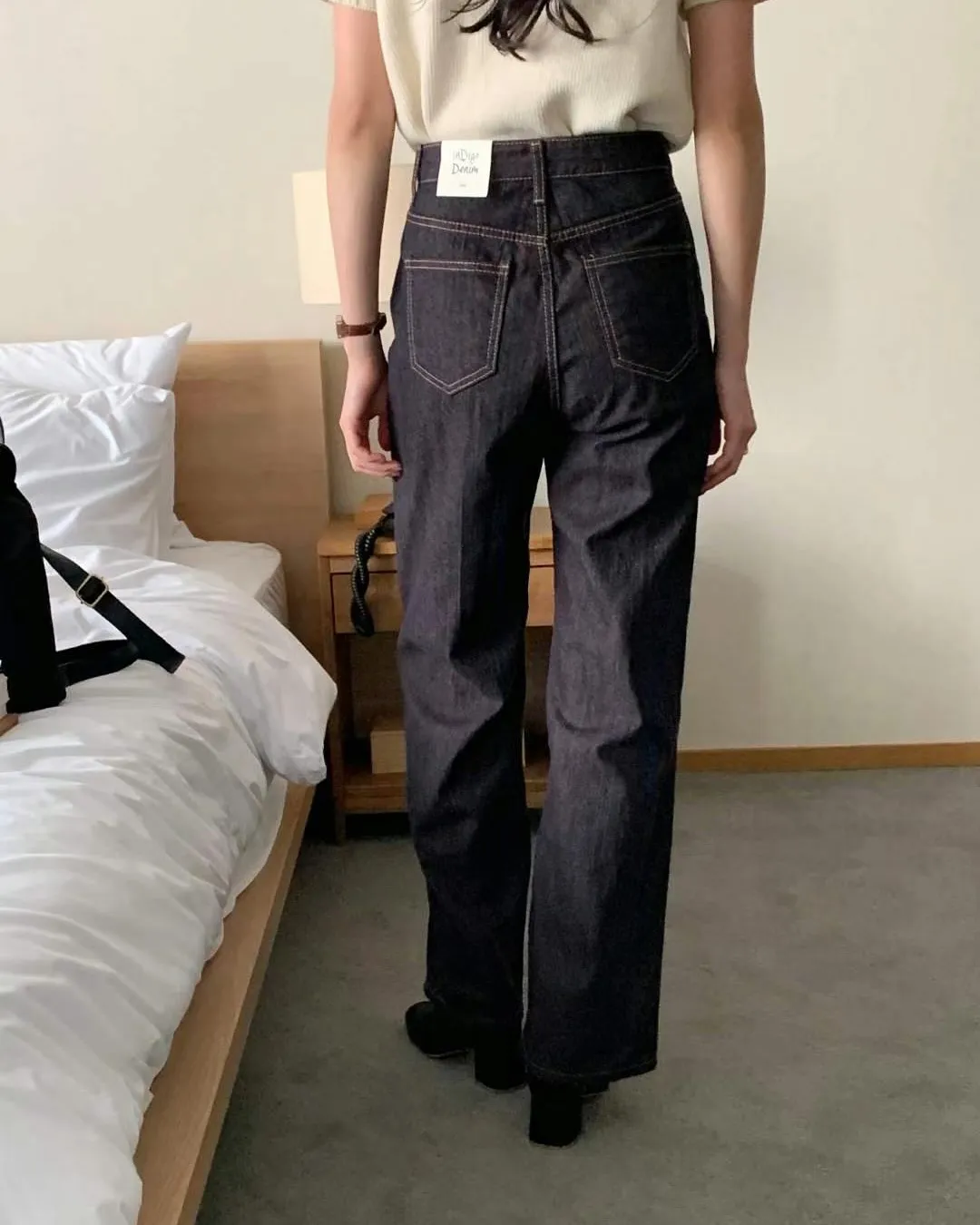 正韓-復古直筒造型牛仔褲 SALE大特價！