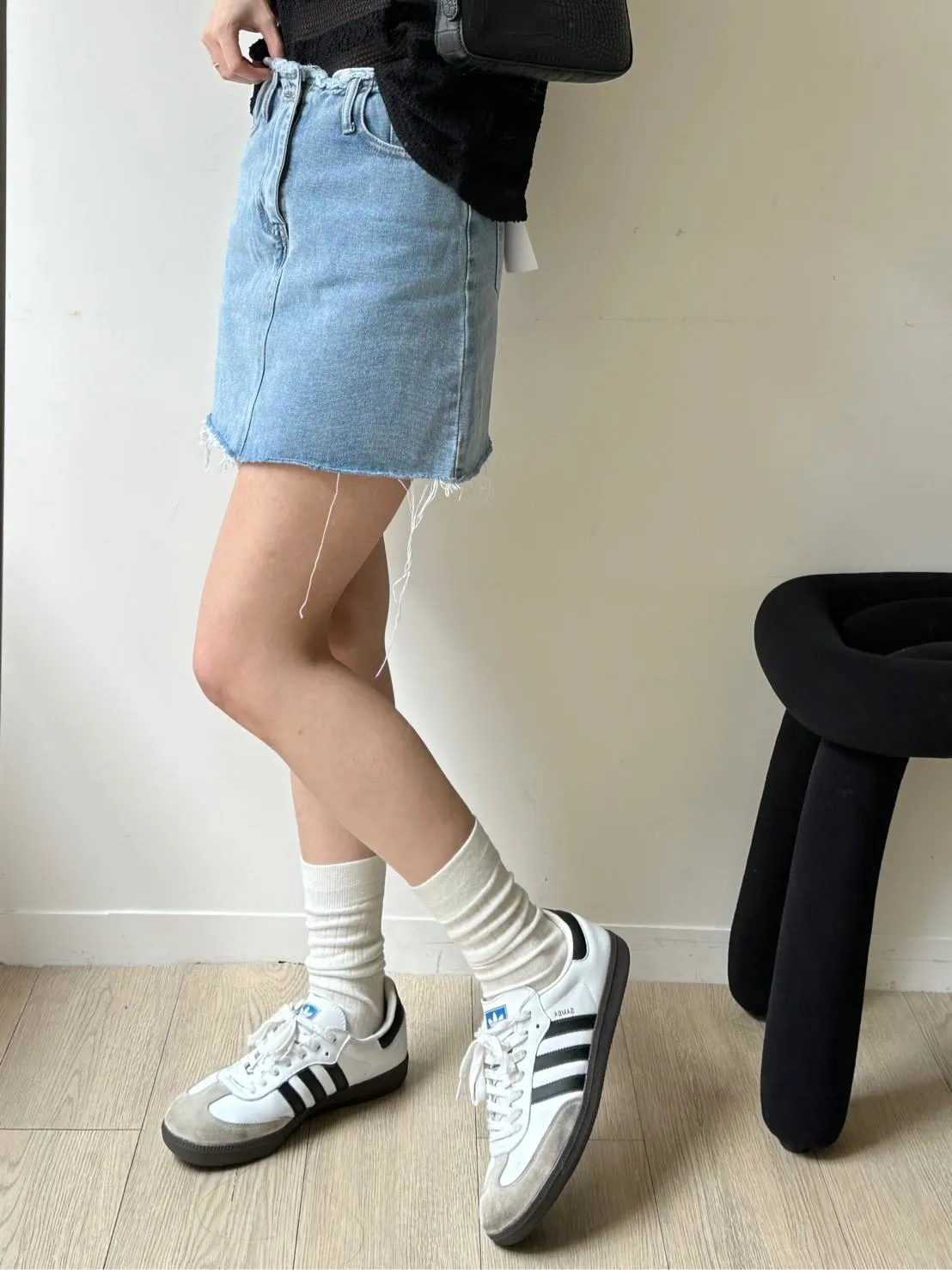 腰鬚鬚車線短裙