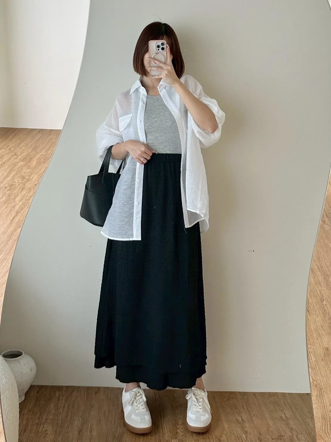 雙層壓紋浪漫長裙