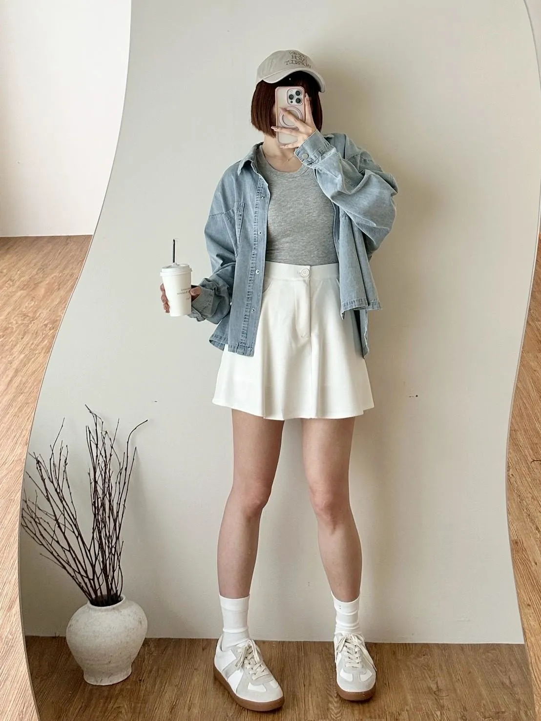雙口袋牛仔襯衫