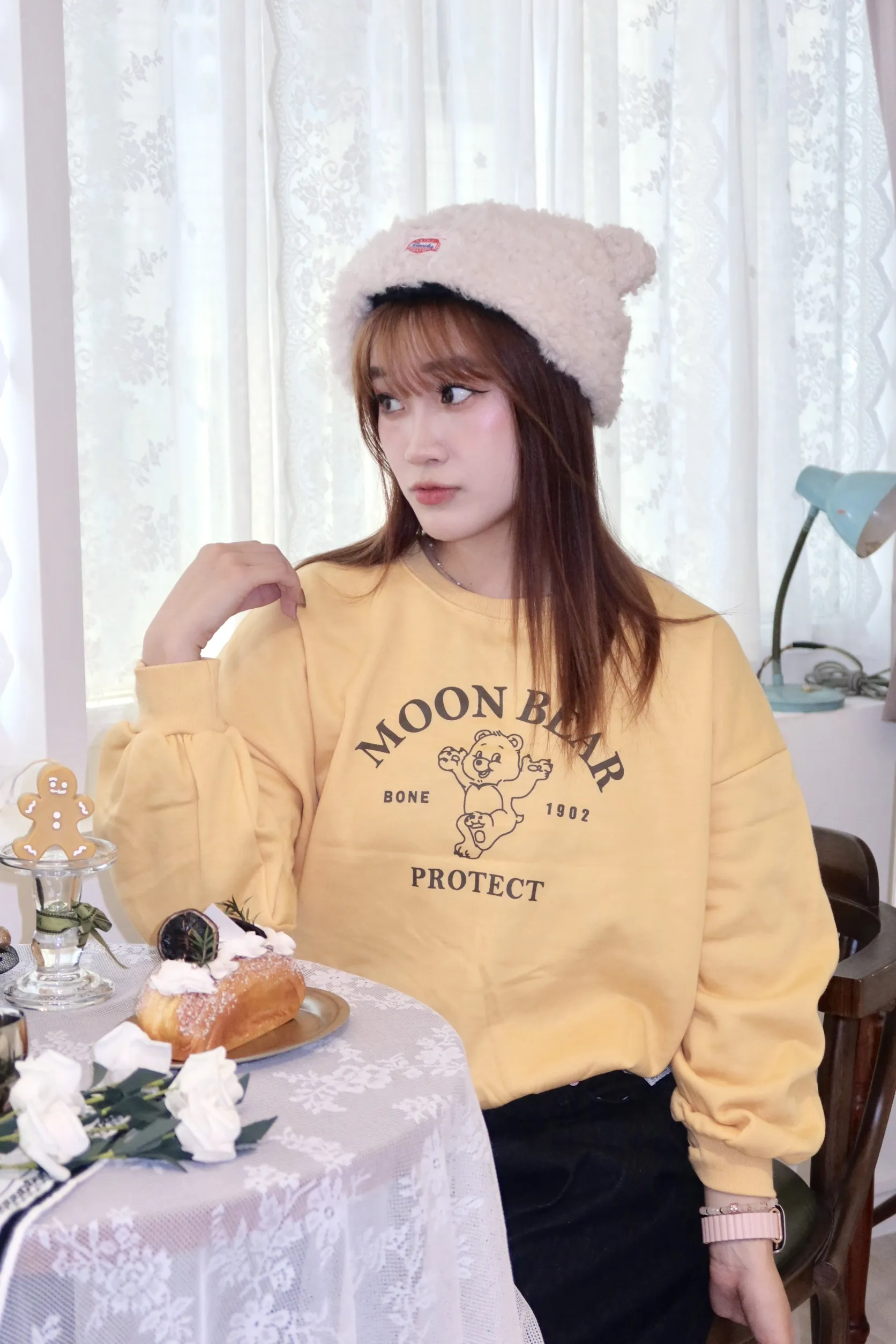 正韓彩虹熊刷毛衛衣